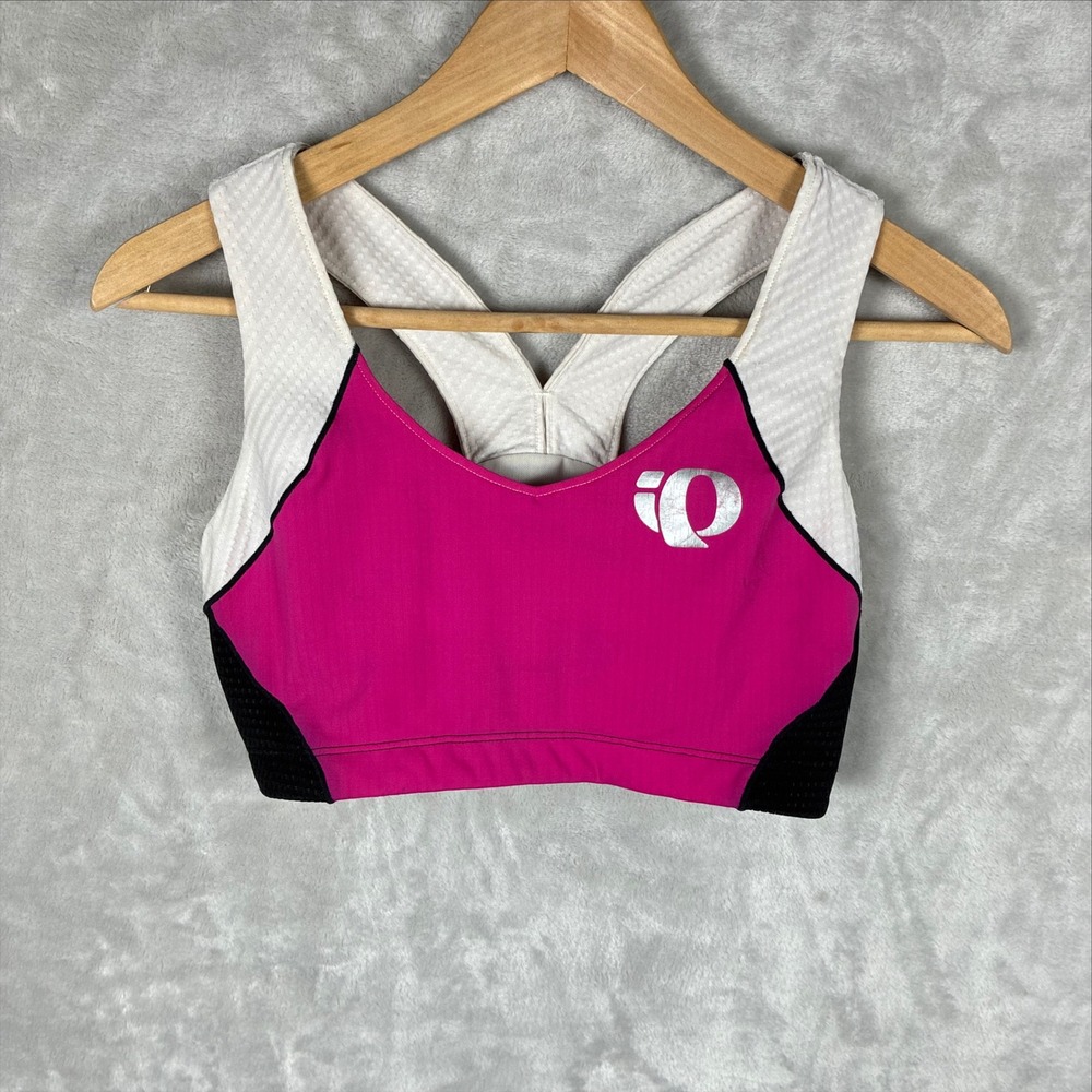 Pearl Izumi Elite Womens Pink White Black Cycling Sports Bra Size Small